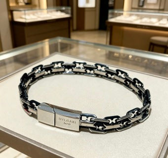 Bvlgari Black Chain Link Bracelet – Elegant Luxury Jewelry