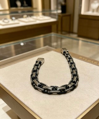 Bvlgari Black Chain Link Bracelet – Elegant Luxury Jewelry
