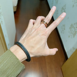 Bvlgari Rose Gold Ceramic Band Ring – Elegant Luxury Jewelry