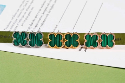 Van Cleef & Arpels Emerald Garden Clover Stud Earrings