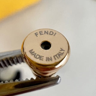 Fendi Mini F Emblem Bar Stud Earrings