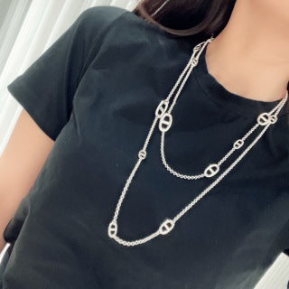 Hermès Long Chaine d’Ancre Lariat Necklace
