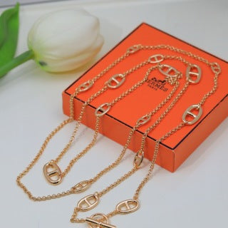 Hermès Long Chaine d’Ancre Lariat Necklace