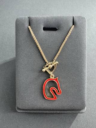 Hermès Scarlet Horse Pendant Double Chain Necklace