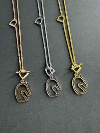 Hermès Equestrian Horse Emblem Layered Necklace