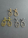 Hermès Antique Horse Arc Charm Earrings