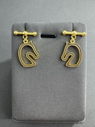 Hermès Antique Horse Arc Charm Earrings