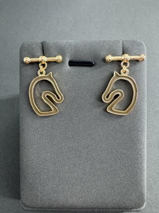Hermès Antique Horse Arc Charm Earrings