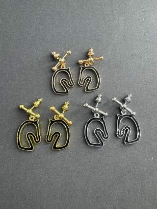Hermès Equine Silhouette Charm Stud Earrings