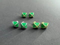 Hermès Emerald Enamel Square Stud Earrings