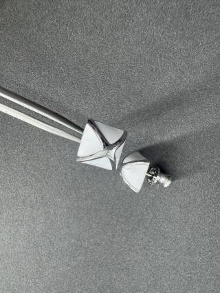 Hermès Diagonal Ribbon Stud Earrings