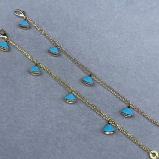 Bvlgari Blue Fan Charm Bracelet – Elegant Luxury Jewelry