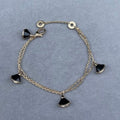 Bvlgari Black Fan Charm Bracelet – Elegant Luxury Jewelry