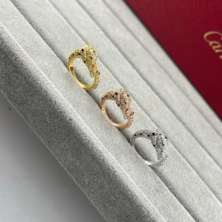 CARTIER Sylvara Panther Pavé Open Ring