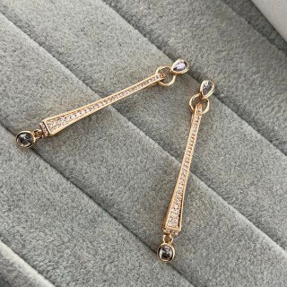 Hermès Élan Pavé Linear Drop Earrings
