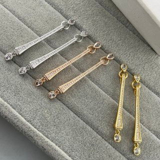 Hermès Élan Pavé Linear Drop Earrings