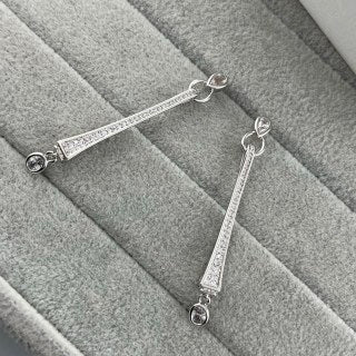Hermès Élan Pavé Linear Drop Earrings