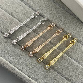 Hermès Élan Pavé Linear Drop Earrings