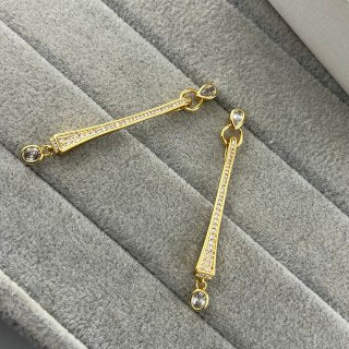 Hermès Élan Pavé Linear Drop Earrings