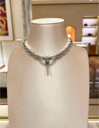 Bvlgari Silver Black Spiral Pendant Necklace – Elegant Luxury Jewelry