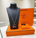Hermès Equestrian Arc Horseshoe Pendant Necklace
