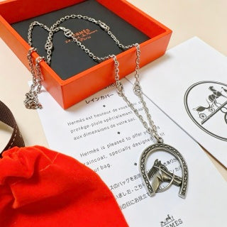 Hermès Equestrian Arc Horseshoe Pendant Necklace