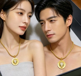 Bvlgari Gold Medallion Pendant Chain Necklace – Elegant Luxury Jewelry