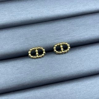 Hermès Midnight Link Oval Stud Earrings