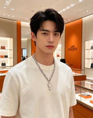 Hermès Éperon Equestrian Stirrup Pendant Necklace