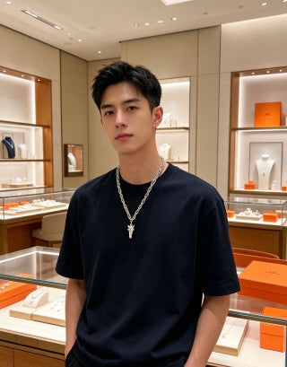 Hermès Éperon Equestrian Stirrup Pendant Necklace