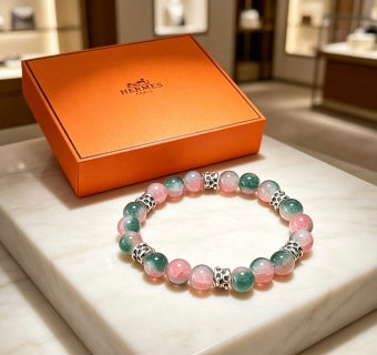 Hermès Aquarelle Gemstone Bead Bracelet