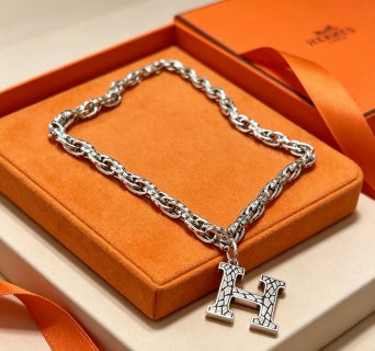 Hermès Pavé H Chaine d’Ancre Statement Necklace