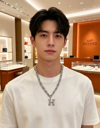 Hermès Pavé H Chaine d’Ancre Statement Necklace