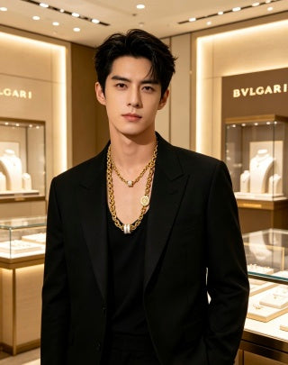 Bvlgari Gold White Accent Link Chain Necklace – Elegant Luxury Jewelry