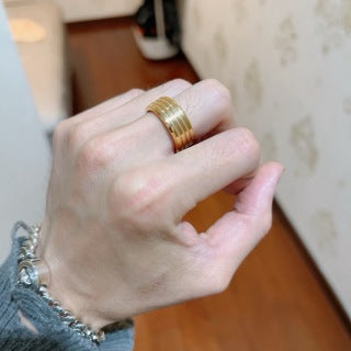 Bvlgari Gold Multi Band Ring – Elegant Luxury Jewelry