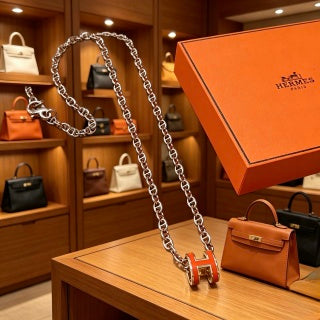 Hermès Pop H Enamel Pendant Necklace