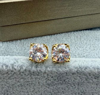 Bvlgari Classic Round Crystal Stud Earrings – Elegant Luxury Jewelry