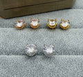 Bvlgari Classic Round Crystal Stud Earrings – Elegant Luxury Jewelry