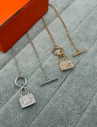 Hermès Kelly Lock Pavé Charm Bracelet