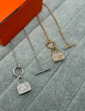 Hermès Kelly Lock Pavé Charm Bracelet