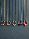 Hermès Equestrian Curve Pendant Necklace