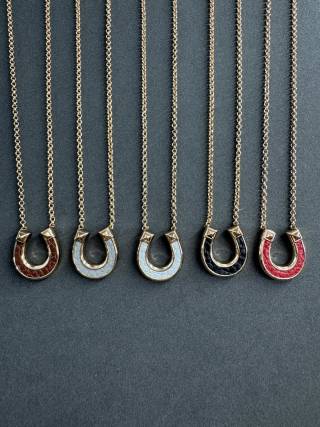 Hermès Equestrian Curve Pendant Necklace