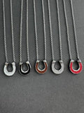 Hermès Celestial Horseshoe Enamel Pendant Necklace