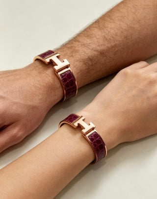 Hermès Collier de Chien Leather Inlay Bracelet