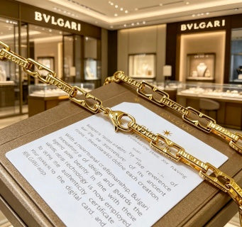 Bvlgari Gold Geometric Chain Necklace – Elegant Luxury Jewelry