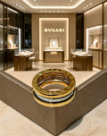 Bvlgari Two Tone Spiral Ring – Elegant Luxury Jewelry