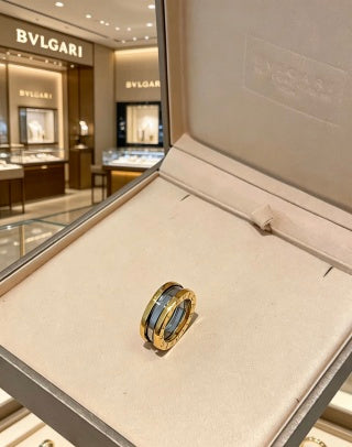 Bvlgari Two Tone Spiral Ring – Elegant Luxury Jewelry