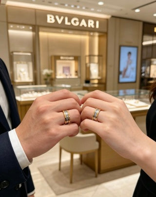 Bvlgari Two Tone Spiral Ring – Elegant Luxury Jewelry