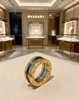 Bvlgari Two Tone Spiral Ring – Elegant Luxury Jewelry