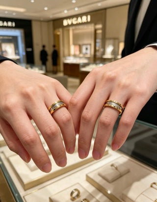 Bvlgari Two Tone Spiral Ring – Elegant Luxury Jewelry
